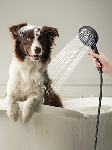 Embather Shower System With Tub Spout And Valve, Shower Faucet Set Complete With 8 Spray Modes High Pressure Handheld Shower Head Bathtub Faucet Set With Shower Valve And Trim, Matte Black #TOP6