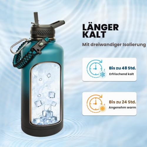 RAYMYLO 2.5L isolierte Edelstahl-Thermosflasche，3-Schicht-Vakuum-Edelstahl – Ansicht 2