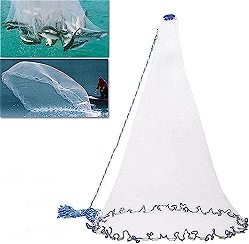 4.2M Angelnetz Hand Überwurf Fishing Net Tragbaren Angelnetz...