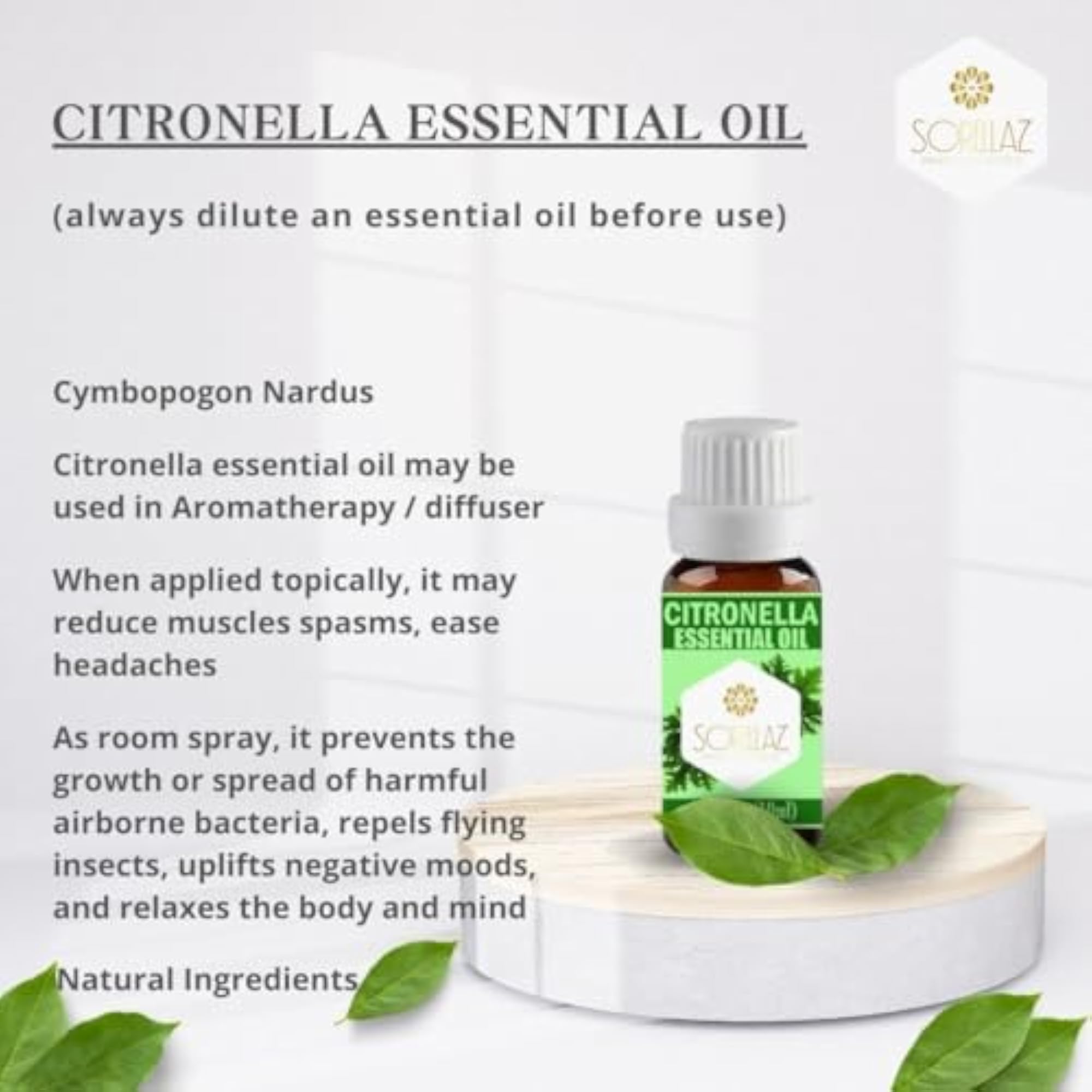 Essential Oil - Cymbopogon Nardus, 75ml