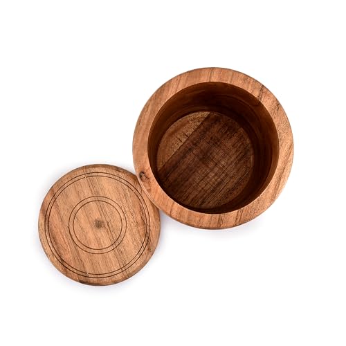 Urne funéraire adulte bois acacia décorative faite main pour cendres - 5