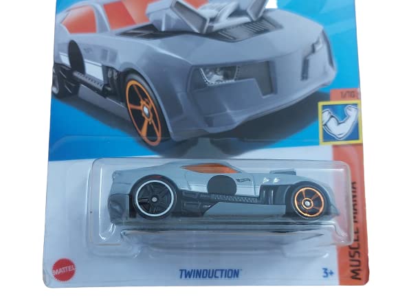Image of Hot Wheels Twinduction 1 /10 Muscle Mania 73 /250 DIE CAST CAR 1.64 Scale New Edition 2023, Grey