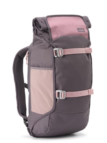 AEVOR Trip Pack Rolltop Rucksack 31x18x50cm Grau/Tropical Lily Unisex Recyceltes Polyester 26-33L Wasserdicht Gepolstertes 15 Laptopfach