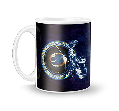 Image of Cancer Zodiac Printed Ceramic White Coffee /Tea Mug.