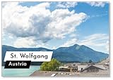 Forte magnete sul retro Calamita da frigorifero con St. Wolfgang City Austria