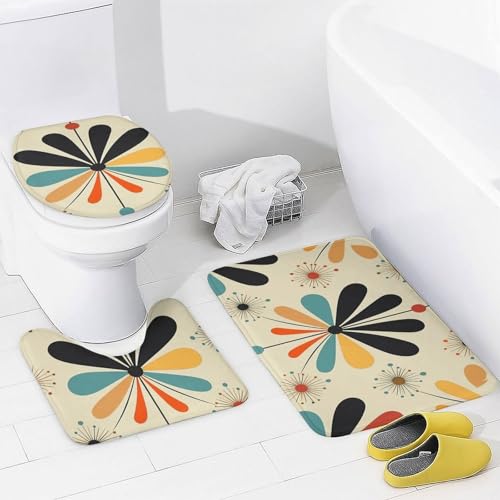 Ensemble de salle de bain rétro moderne avec tapis antidérapant - 5