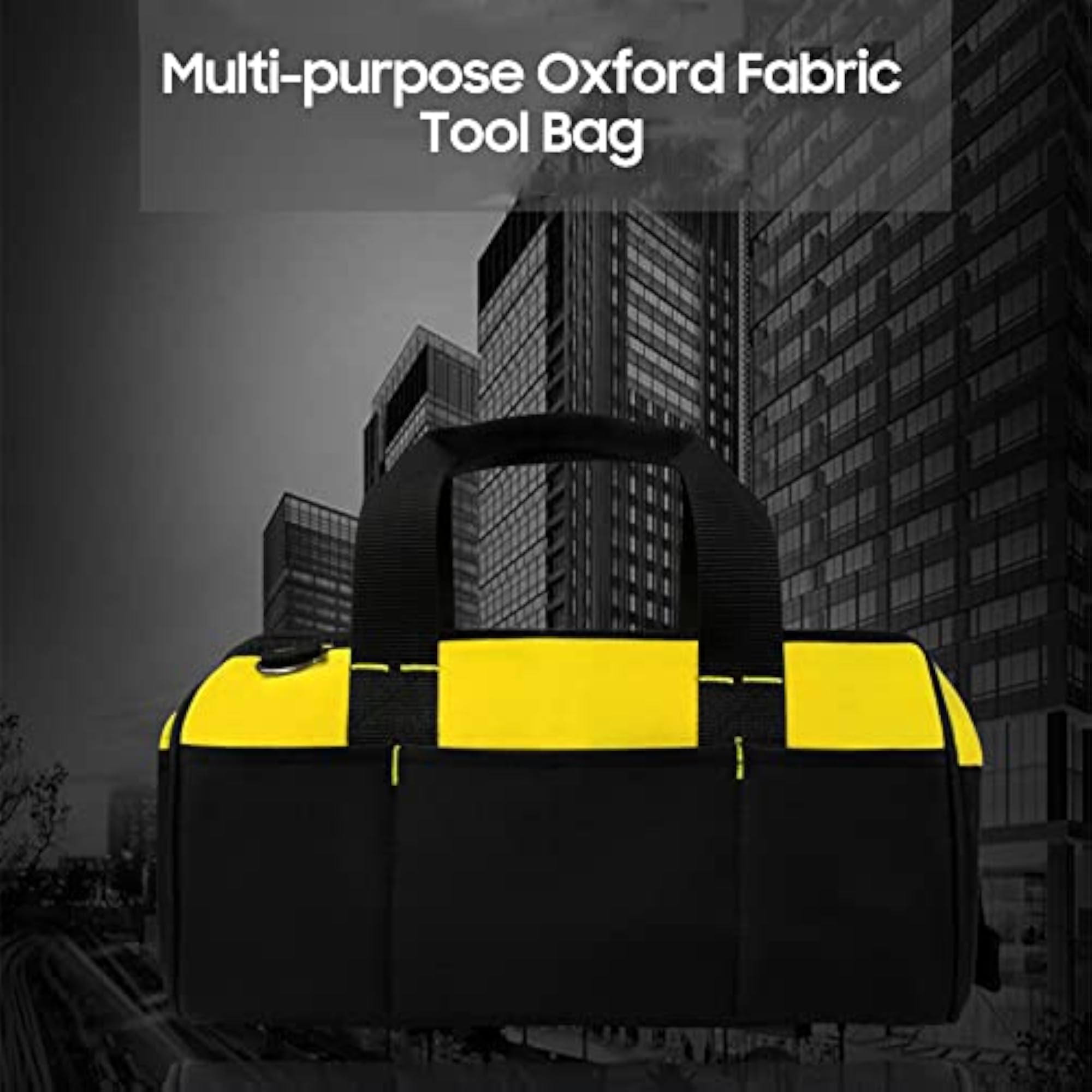 Multi-purpose Ox Fabric Tool Bag, Wide Mouth Zipper Bag