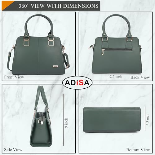 Image of ADISA gold square handbag shoulder bag for women and girls with sling belt (AD4081)