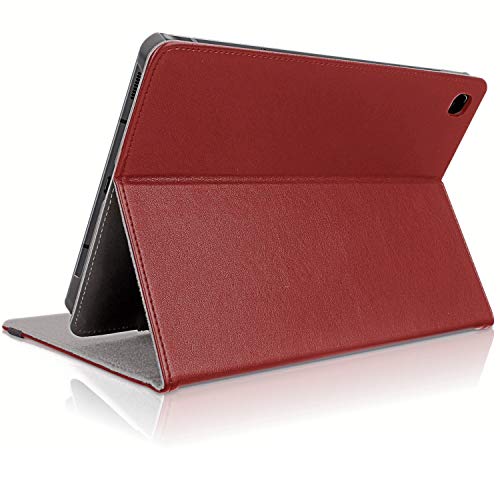 Samsung Galaxy Tab S6 Lite Case with S Pen Holder – Protective Tablet Cover with Secure Multi Angle Stand for Samsung S6 Lite Red - CUVR