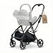 Fox Baby Kinderwagen-Gestell „Fox Taxi“ – leichtes, klappbares Universal-Gestell für Babyschale kompatibel mit vielen Modellen, rückenschonend für kurze Wege und Reisen