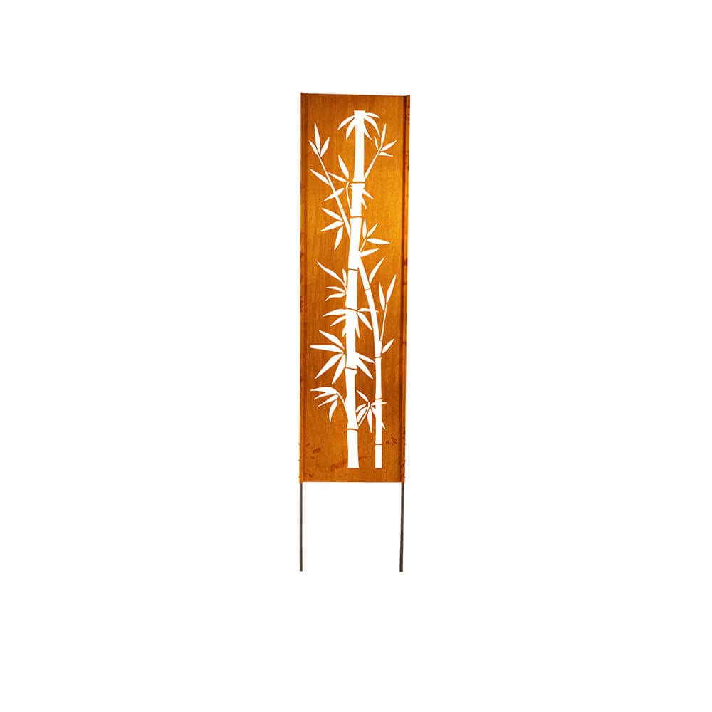 Home Deluxe - Rost Sichtschutz - Aurelia - 230 x 50 x 1,5 cm, wetterbeständig, edle Rostoptik I Gartenstecker Rostschild Sichtschutz Deko aus Rost