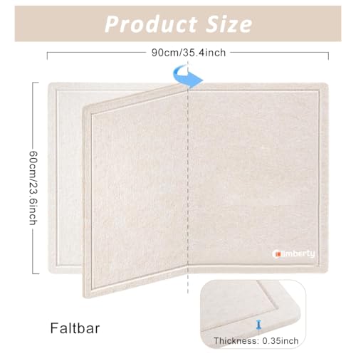 Image of Climberty Felt Bulletin Board 36x24 Inches, Self-Adhesive Vision Board with 50 Clear Push Pins for Photos, Notes, Planning, Office, Home & Classroom Decor (Light Camel)