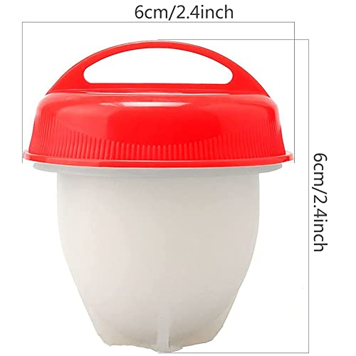 6pcs Eierkocher Silikon Set,Nesloonp Eierkocher aus Silikon,Eierkochern Ohne Schale ,Eierbecher zum Kochen,ei kochen Easy Eggs,Non Stick Eier Silikon Kocher Schalenlose hart und weich Küchengeschirr – Bild 3