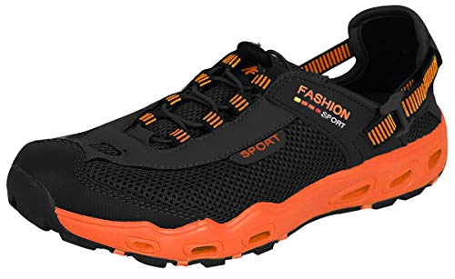 4HOW Men's Stylish Outdoor Water Shoes Fashion Non Slip Swim Shoes for Men