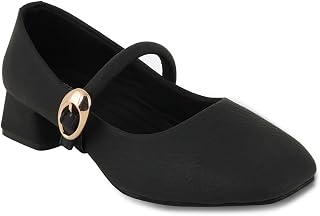 DROP BOLD Khaki Square Toe Mary Jane Block Heel Show For Women & Girls Price In India