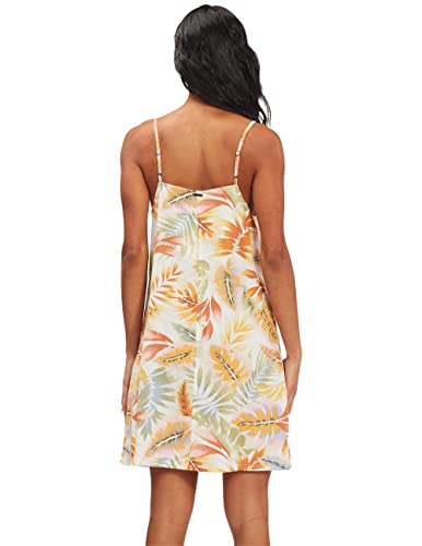 Billabong Womens Straight Round Woven Mini Sundress Casual Dress, White/Multi, X-Large Us #TOP3