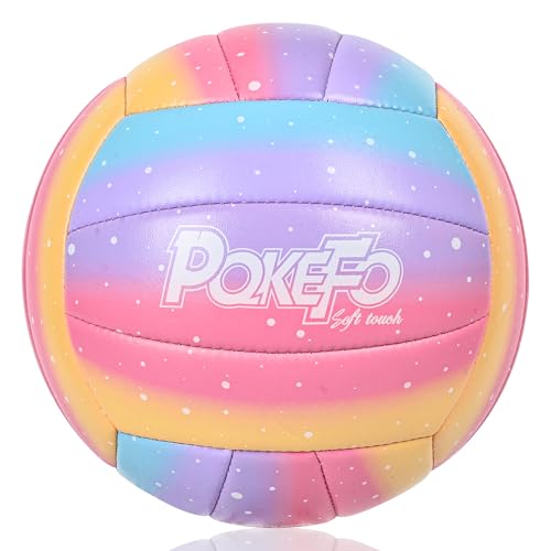 PQKEFO Volleyball Soft Indoor Outdoor Volleyballs for Kids/Youth/Adults/Elders Gym Games Beach Play and Training Official Size 5