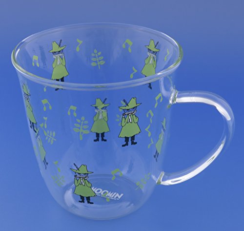 Moomin 540161 Mug, Heat Resistant Glass, Made in Japan, Snufkin, 10.1 fl oz (300 ml)