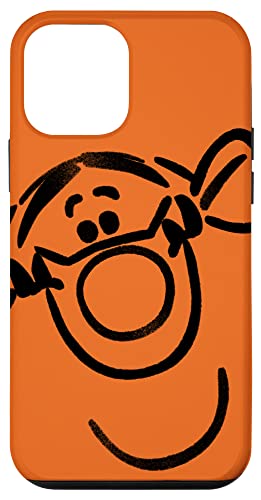 Coque iPhone 12 Mini Disney Winnie l'ourson Tigrou sketch orange antichoc protection souple
