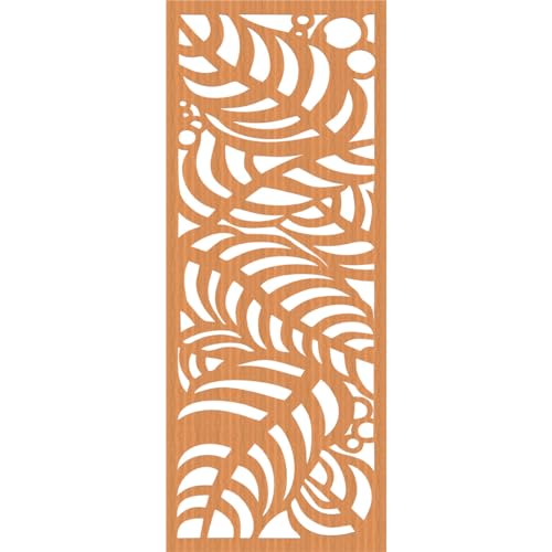 Image of 35 3 /8 inchW x 89 3 /8 inchH x 3 /8 inchT Mills Decorative Fretwork Wood Wall Panels, Cherry