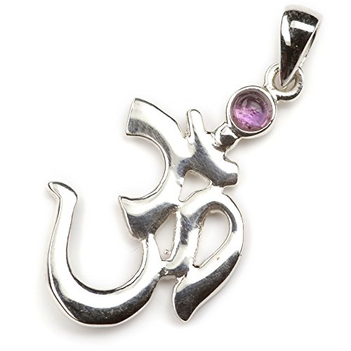 Drachensilber Colgante amatista Om plata joyas piedras preciosas colgante budista plata meditación mujer Cover
