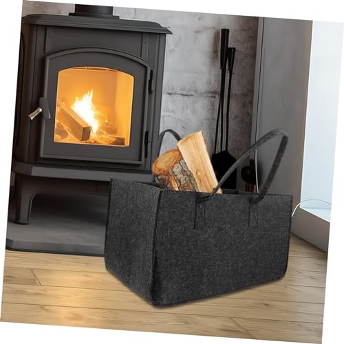 Homoyoyo Feuerholzträger Brennholzhalter Wiederverwendbare Einkaufstüten Tragetasche Für Brennholz Einkaufstasche Aus Filz Brennholzschleuder Aufbewahrungstasche Gefühlt Hohe Kapazität – Bild 5