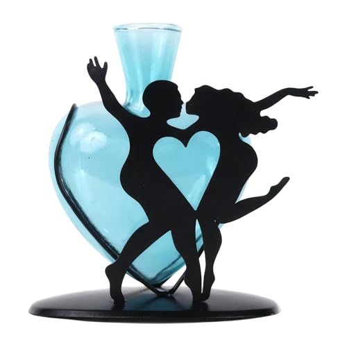 Macetas para flores | Macetas en forma de corazón, macetas con soporte par para flores | Para casa, salón, cocina, comedor, dormitorio, jardín, boda, cumpleaños