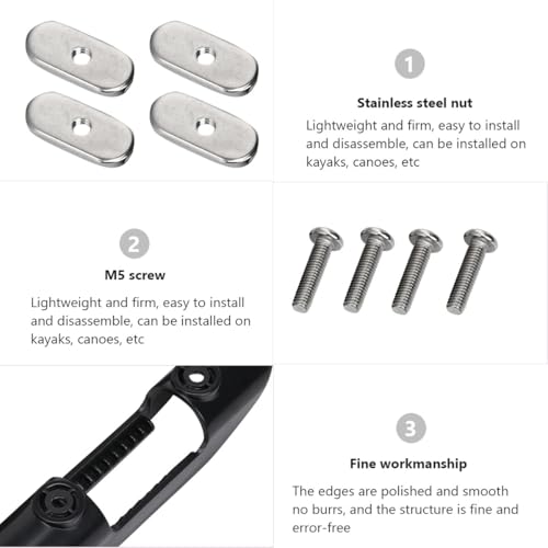Clips resistentes para sujetar remos de kayak sin dañar el casco 2