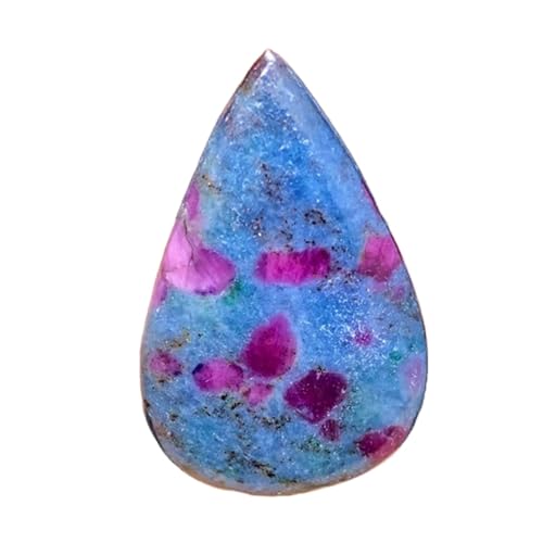 Rubis kyanite poire cabochon pierre précieuse naturelle en vrac pour fabrication bijoux DIY