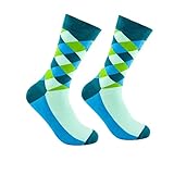 YWMLFZ Geometric Pattern Socks Mid-Calf Skateboard Street Fashion Sport 3 Pairs Long for Men