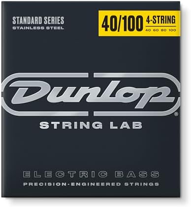 Dunlop DBS40100 Light 4 String 40-100 paslanmaz çelik bas gitar teli - Görsel 1