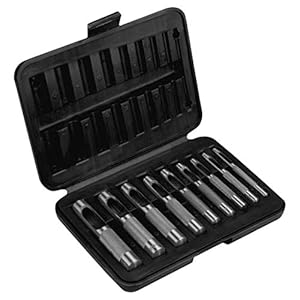 TOPEX 9-teiliges Lochschneider-Set mit Stahlbohrern