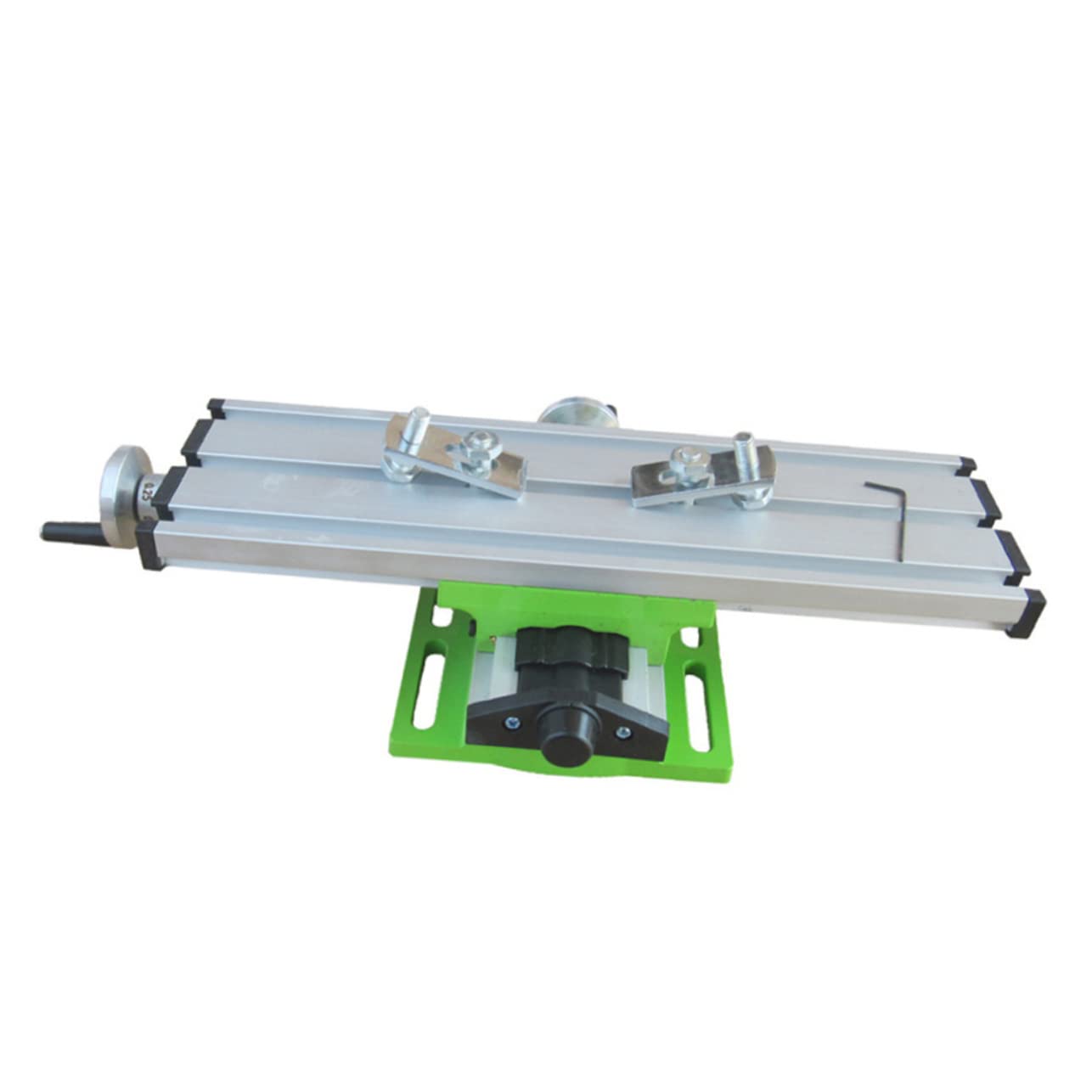 Holibanna Mini Prensa de Banco para Fresadora y Taladro, Abrazadera de Liberación Rápida, Aleación de Aluminio con Ajuste Xy para Taller, Mesa de Trabajo Deslizante Multifuncional, 310x90