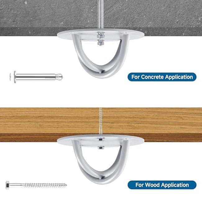 Wall and Ceiling Mount Bracket for Suspension Straps, Gymnastic Rings, Yoga Swings & Hammock Resistance Band Battle Rope