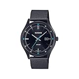 Casio Enticer MTP-E710MB-1AVDF - Orologio analogico da uomo, quadrante nero, nero