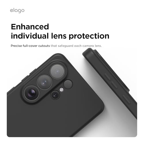 Image of elago Magnetic Silicone Case Compatible with Samsung Galaxy S26 Ultra Case, Compatible with MagSafe Accessories, Protective Cover, Shockproof, Slim, Anti-Scratch Soft Microfiber Lining (Black)