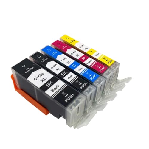 Cartouche PGI650 CLI651 haute fidélité pour Pixma MG6460 MG6660