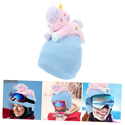 Casco de esquí cubierta divertida de hilo y protector de casco de esquí nieve 4