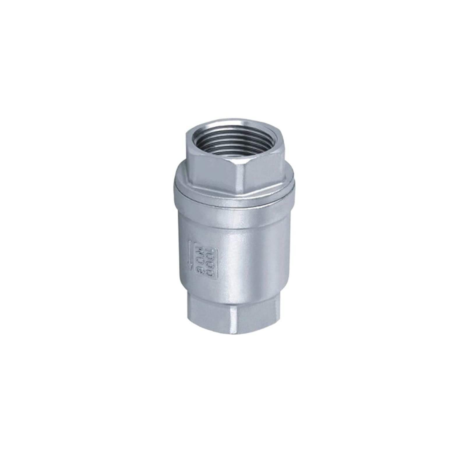 Check Valves H12W-16P Valve 304 Stainless Steel Female Thread Wire Mouth Vertical Non-Return(1 1/2Inch)