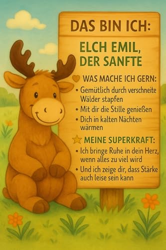 Duckshop I Plüsch Elch Emil I Kuscheltier I Stofftier I Geschenk für Kinder I TÜV Zertifiziert