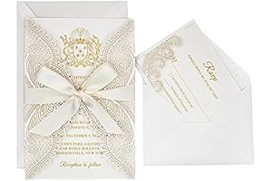 Elegant 25-Pack Wedding Invitations Set with RSVP Cards