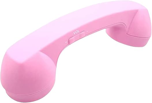Retro Phone Handset with Wireless Bluetooth and USB Handsets for Cell Phones Radiation-Proof Comfortable Call Pink