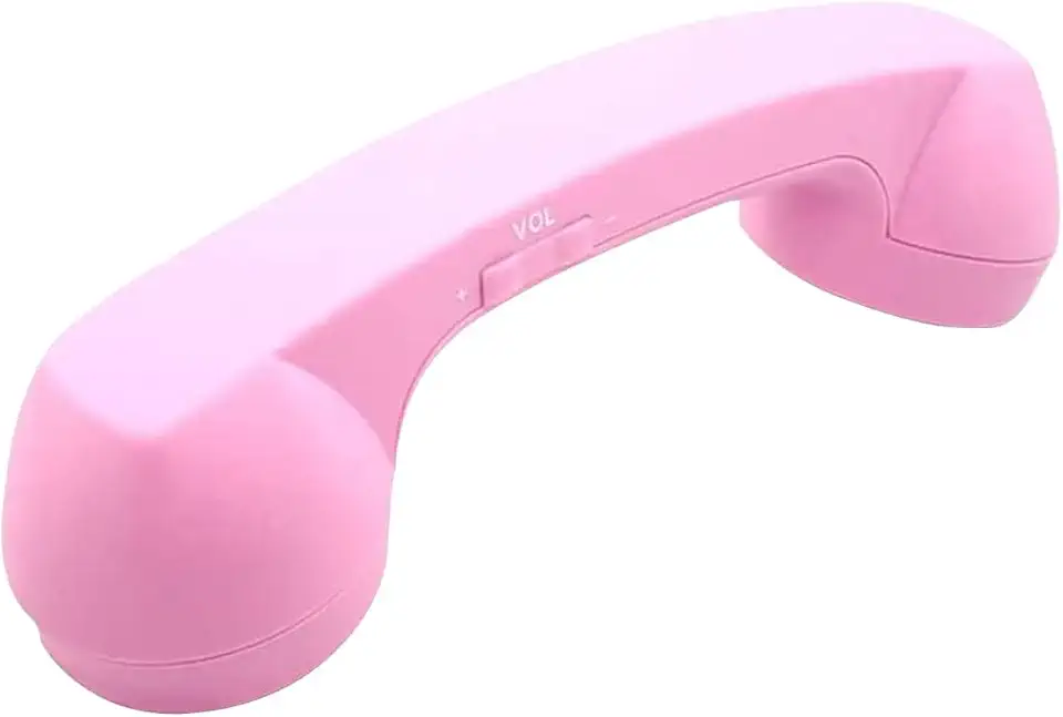 Telefone retrô com Bluetooth sem fio e aparelhos USB para telefones celulares à prova de radiação e chamadas confortáveis (rosa)