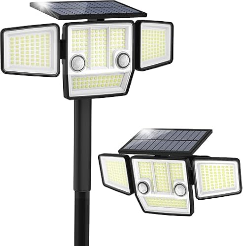 HAARAY Motion Sensor Outdoor Lights, Solar Light with Stake, 1 Pack
