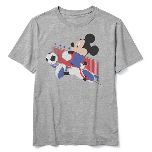 T-shirt Disney gris chiné en coton mélangé pour garçon taille Medium