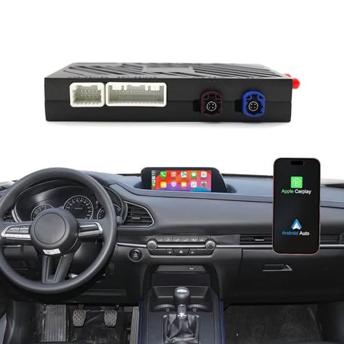 Wireless Carplay Retrofit Kit for Mazda Axela/CX-5/CX-4/Atenza/CX-8/MX-5/CX-30 Interface Box, Supports CarPlay Android Auto Fit for Original Car Radio Upgrade GPS Navigation Support Mirror Link, Siri