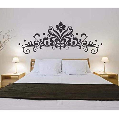 Tête De Lit Baroque Sticker Mural Autocollant Chambre Décoratif Mural Amovible Vinyle Fleurs Stickers Muraux Décor À La Maison Salon D531 57 * 22 Cm
