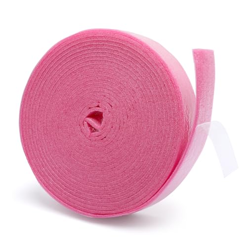 KQDRAVINE Randdämmstreifen Selbstklebend, 50mm x 5mm x 10m Randdämmstreifen für Ausgleichsmasse, Entkopplungsband Selbstklebend, Dehnfugenband für Fußbodenheizung Estrich Abdichtung (Rosa)