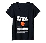 Ich bin ein Basketball Oma lass diesen lear Basketball bekommen T-Shirt mit V-Ausschnitt
