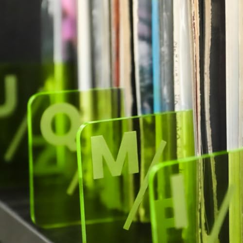 TAKMORK Divisores de Discos de Vinil Acrílico: Separadores de Discos Fluorescentes, Separadores Reta
